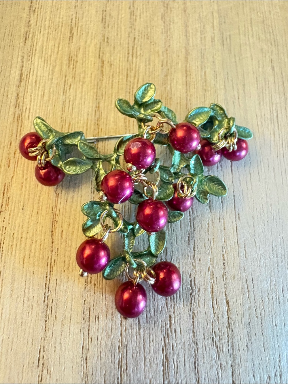 Red Berry Cluster Brooch - Women Jewelry